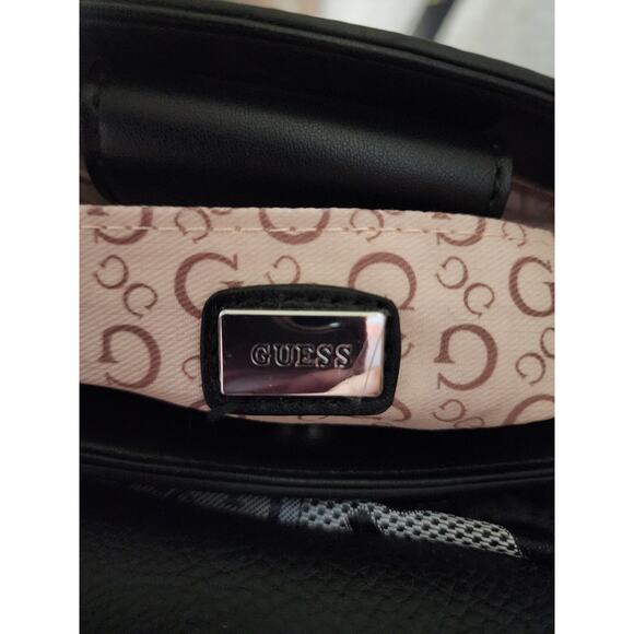 Guess Finianan black faux leather satchel crossbody bag - Picture 7 of 7